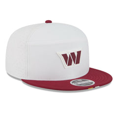 Washington Commanders New Era 2025 NFL Training Camp Split Panel 9FIFTY Snapback Hat White/Burgundy
