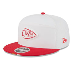 Kansas City Chiefs New Era 2025 NFL Training Camp Split Panel 9FIFTY Snapback Hat White/Red