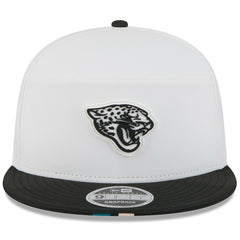 Jacksonville Jaguars New Era 2025 NFL Training Camp Split Panel 9FIFTY Snapback Hat White/Black