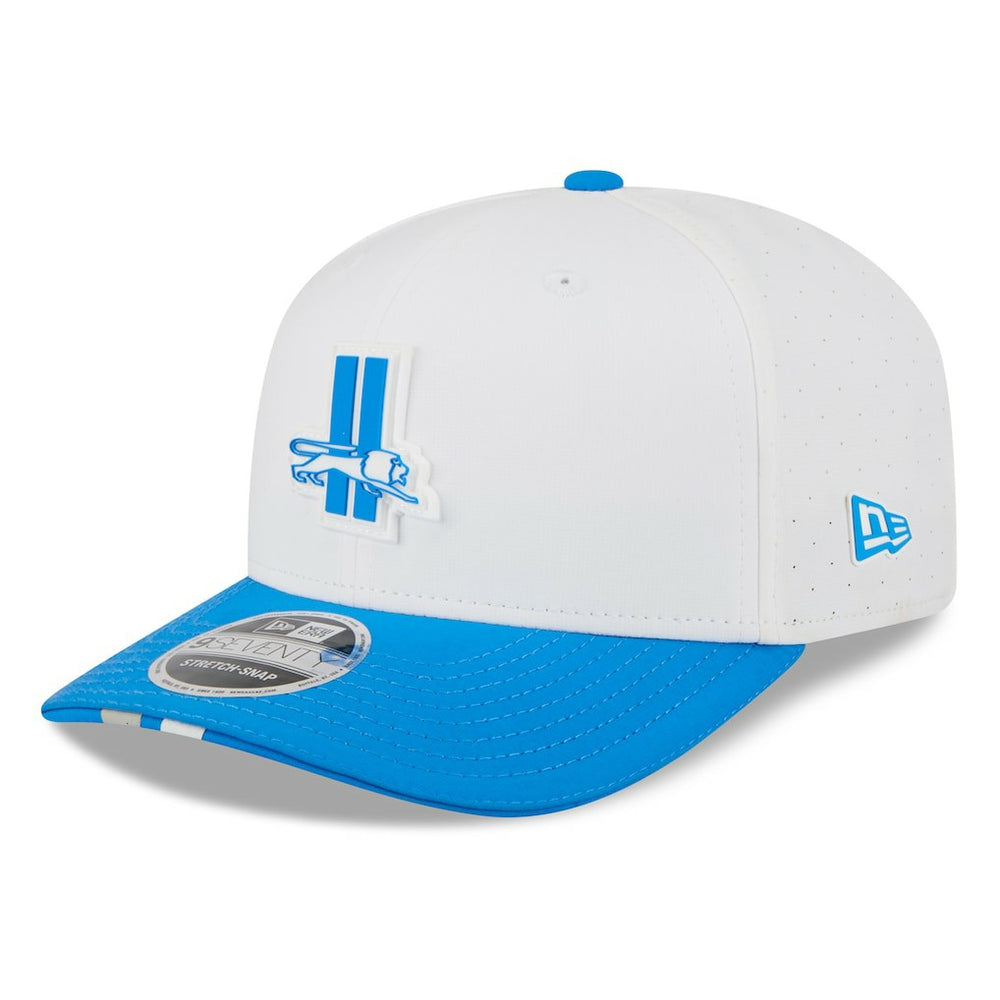 Detroit Lions New Era 2025 NFL Training Camp Throwback Logo 9SEVENTY Adjustable Hat White/Blue