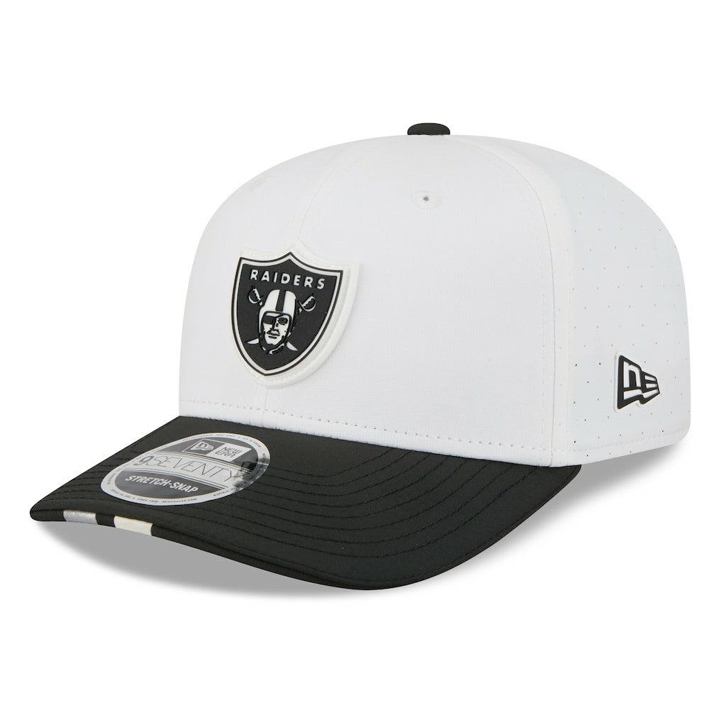 Las Vegas Raiders New Era 2025 NFL Training Camp 9SEVENTY Adjustable Hat White/Black