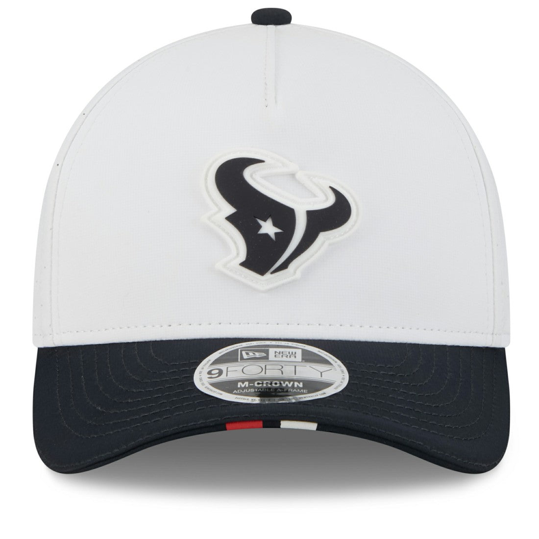 Houston Texans New Era 2025 NFL Training Camp A-Frame 9FORTY Adjustable Hat White/Navy