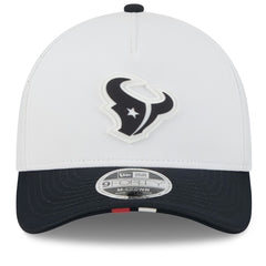 Houston Texans New Era 2025 NFL Training Camp A-Frame 9FORTY Adjustable Hat White/Navy