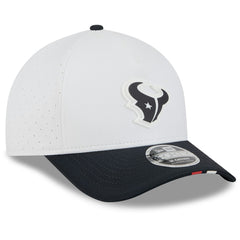 Houston Texans New Era 2025 NFL Training Camp A-Frame 9FORTY Adjustable Hat White/Navy