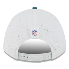 Philadelphia Eagles New Era 2025 NFL Training Camp A-Frame 9FORTY Adjustable Hat White/Midnight Green
