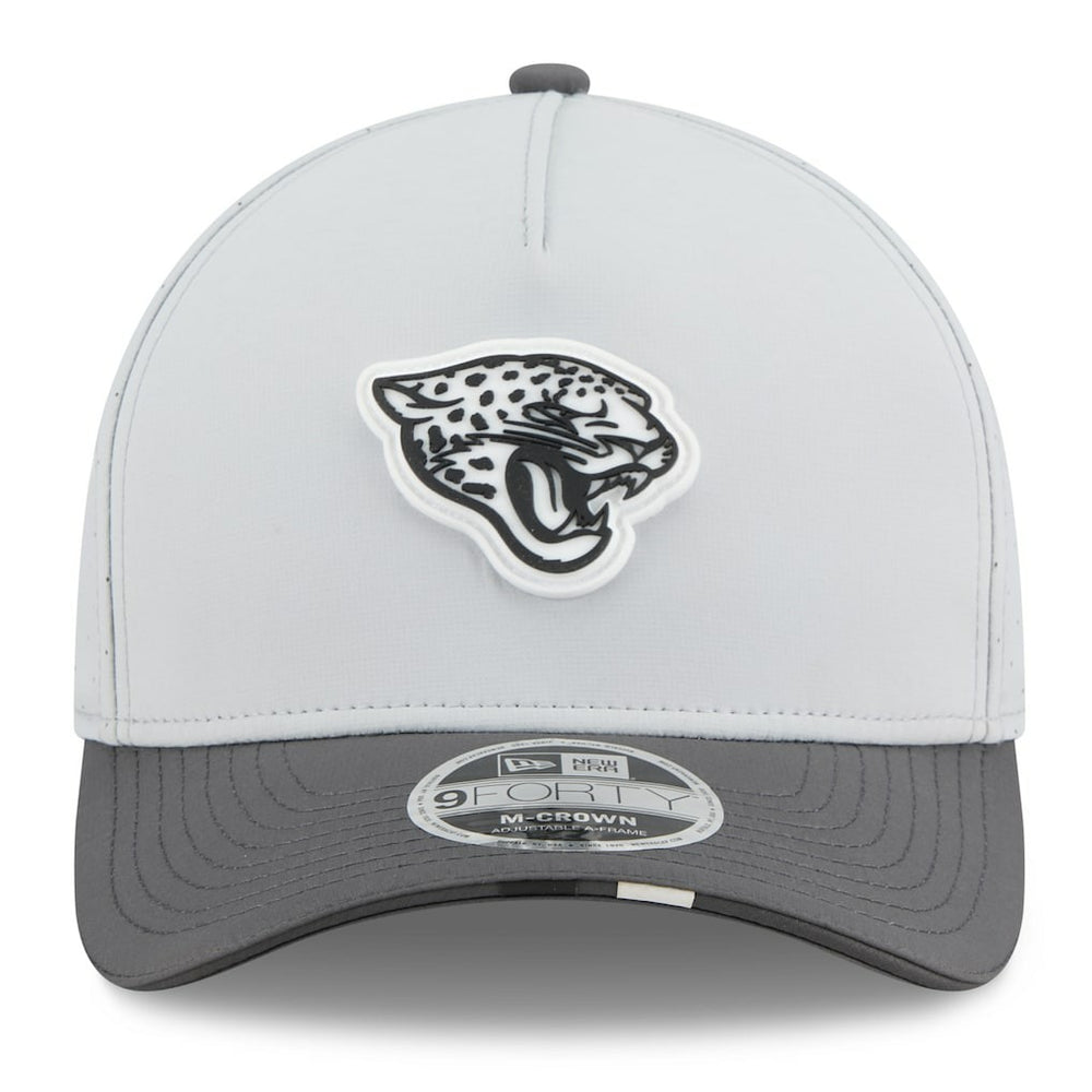 Jacksonville Jaguars New Era 2025 NFL Training Camp A-Frame 9FORTY Adjustable Hat Gray/Graphite