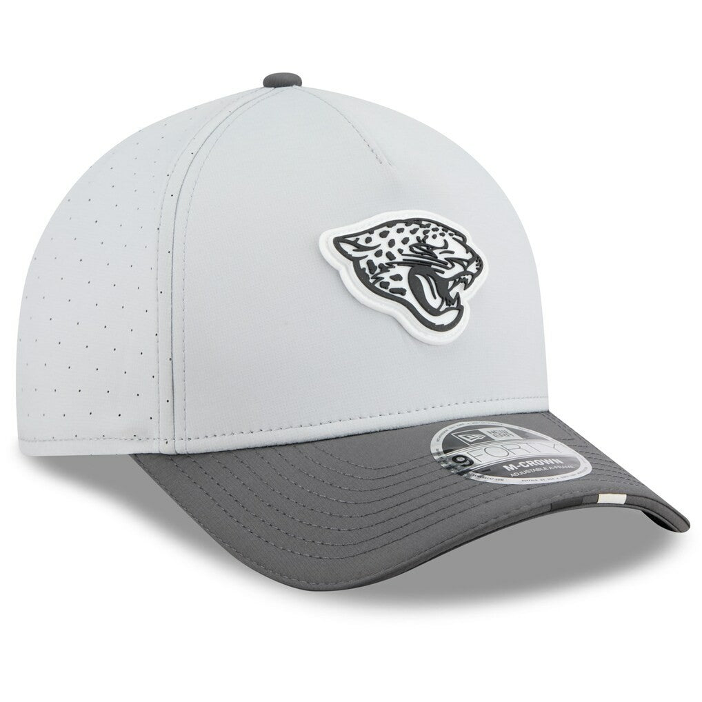 Jacksonville Jaguars New Era 2025 NFL Training Camp A-Frame 9FORTY Adjustable Hat Gray/Graphite