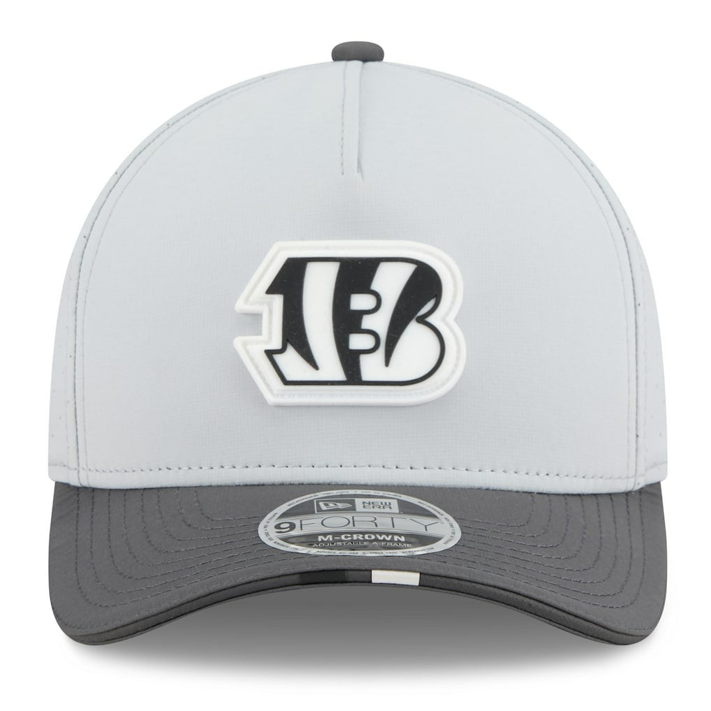 Cincinnati Bengals New Era 2025 NFL Training Camp A-Frame 9FORTY Adjustable Hat Gray/Graphite