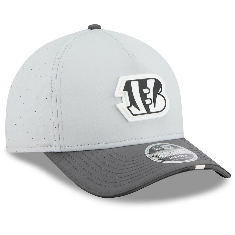 Cincinnati Bengals New Era 2025 NFL Training Camp A-Frame 9FORTY Adjustable Hat Gray/Graphite