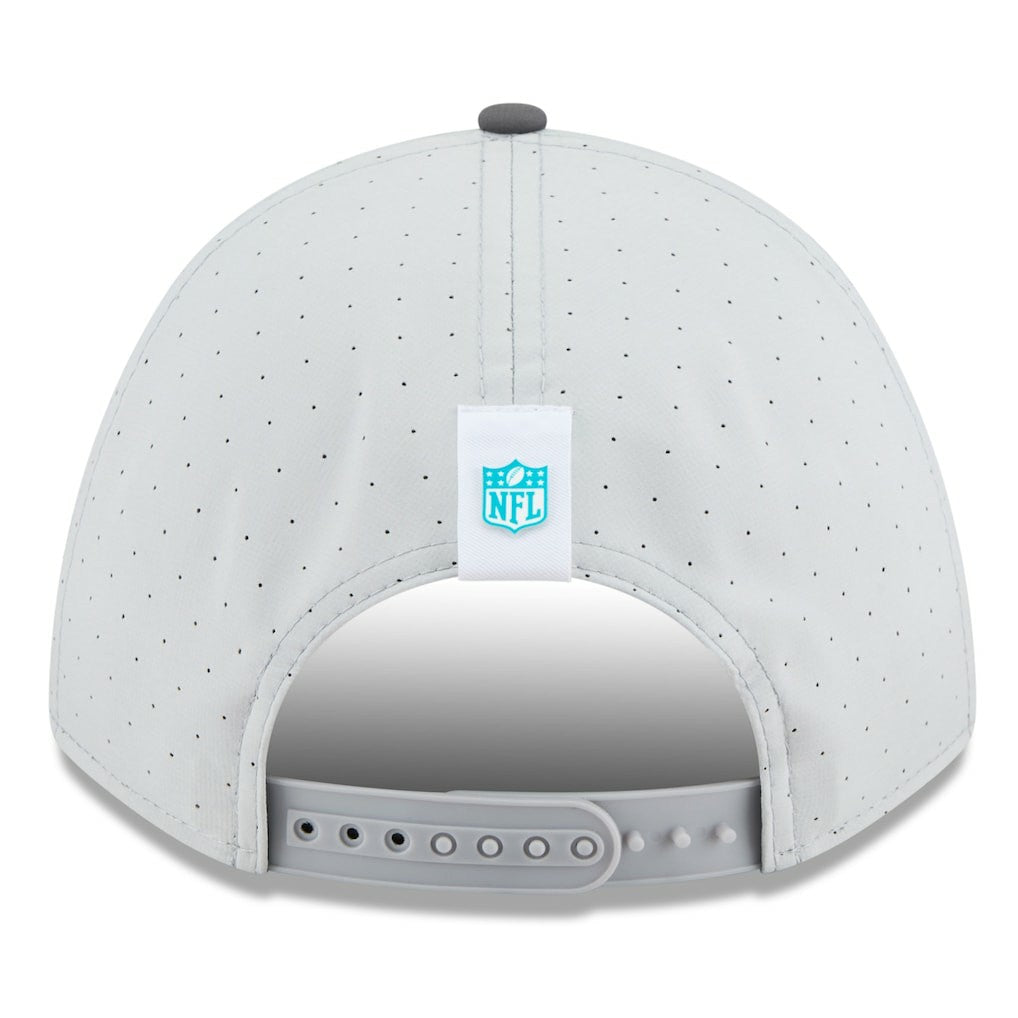 Miami Dolphins New Era 2025 NFL Training Camp A-Frame 9FORTY Adjustable Hat Gray/Graphite