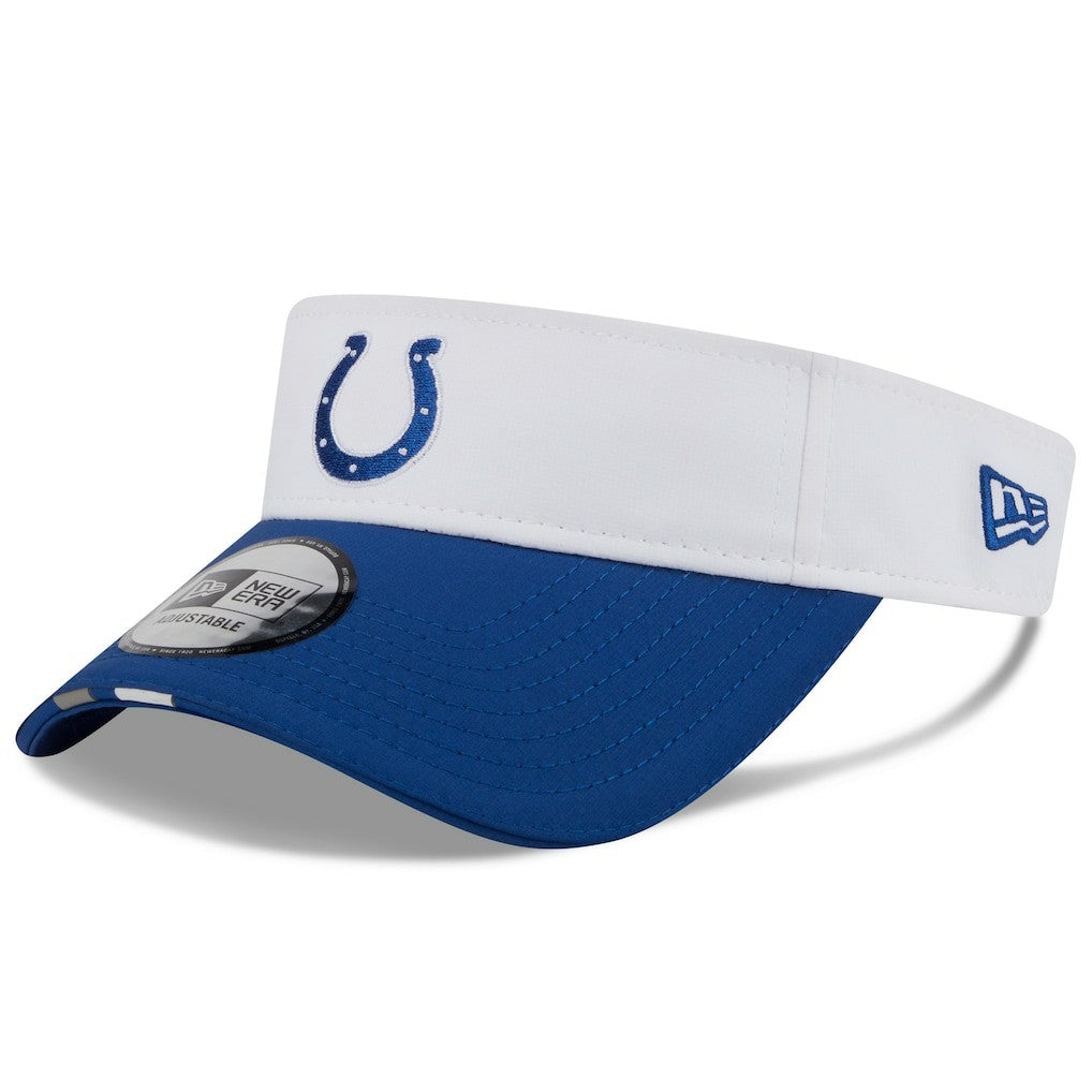 Indianapolis Colts New Era 2025 NFL Training Camp Adjustable Visor White/Royal