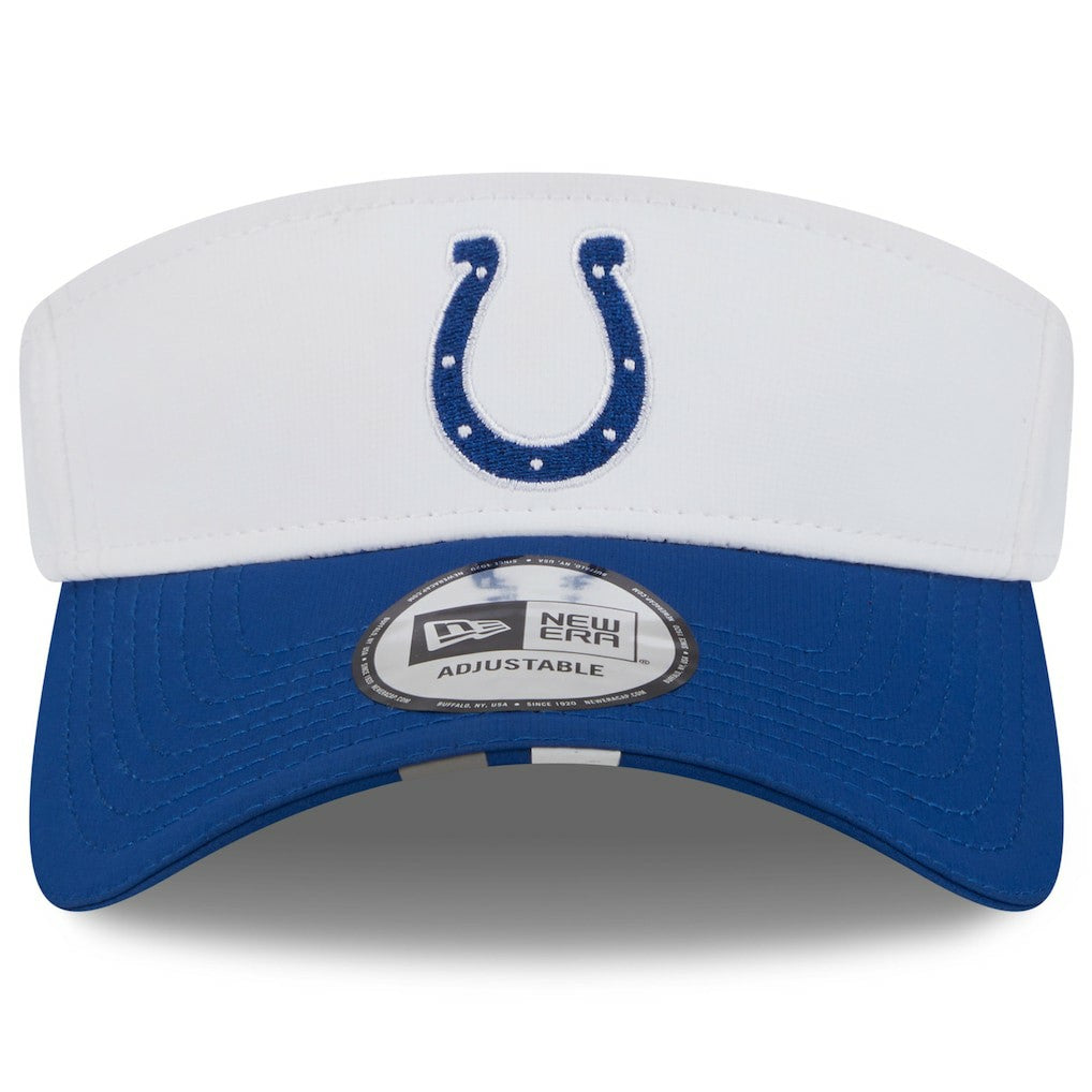 Indianapolis Colts New Era 2025 NFL Training Camp Adjustable Visor White/Royal