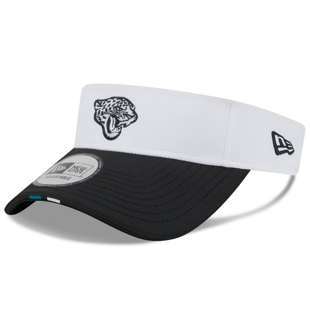 Jacksonville Jaguars New Era 2025 NFL Training Camp Adjustable Visor White/Black