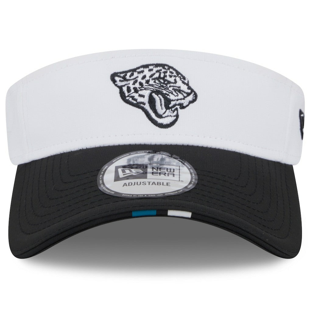 Jacksonville Jaguars New Era 2025 NFL Training Camp Adjustable Visor White/Black