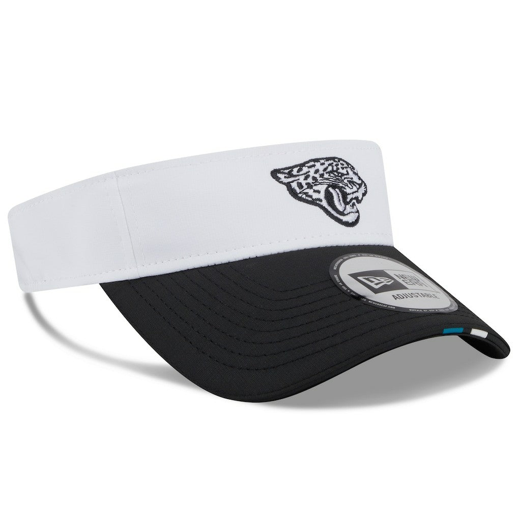 Jacksonville Jaguars New Era 2025 NFL Training Camp Adjustable Visor White/Black