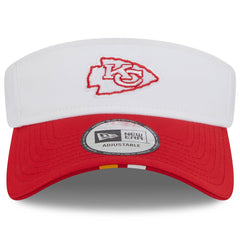 Kansas City Chiefs New Era 2025 NFL Training Camp Adjustable Visor White/Red