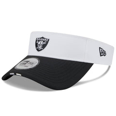 Las Vegas Raiders New Era 2025 NFL Training Camp Adjustable Visor White/Black