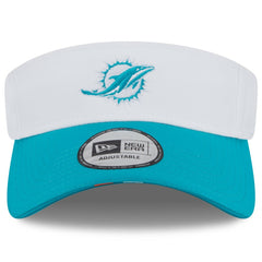 Miami Dolphins New Era 2025 NFL Training Camp Adjustable Visor White/Aqua