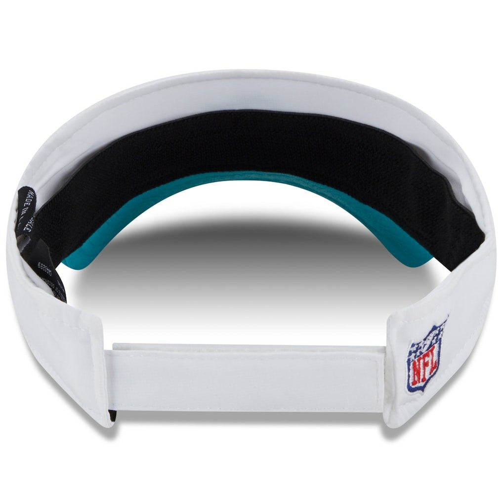 Miami Dolphins New Era 2025 NFL Training Camp Adjustable Visor White/Aqua