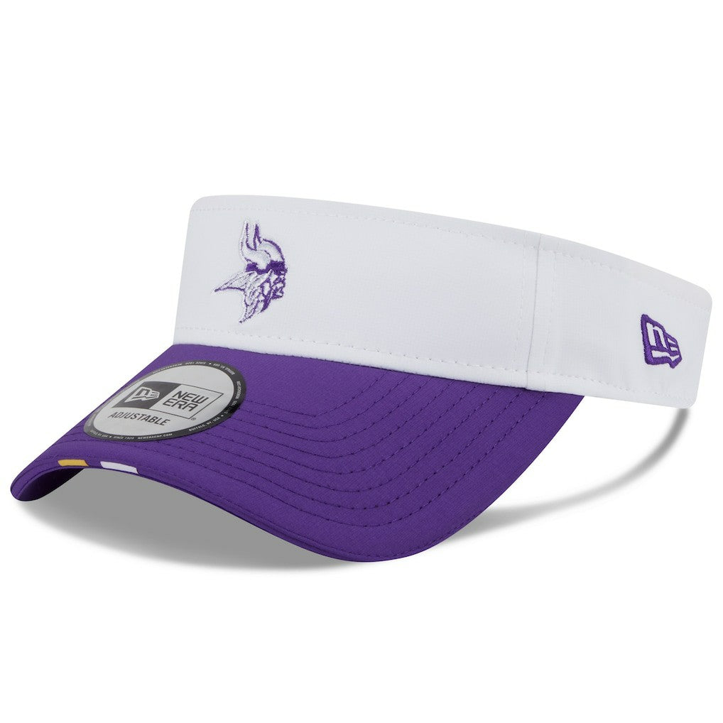 Minnesota Vikings New Era 2025 NFL Training Camp Adjustable Visor White/Purple