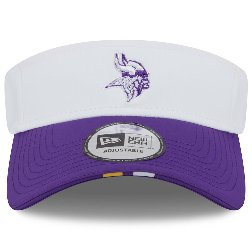 Minnesota Vikings New Era 2025 NFL Training Camp Adjustable Visor White/Purple