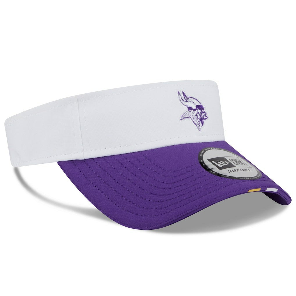 Minnesota Vikings New Era 2025 NFL Training Camp Adjustable Visor White/Purple