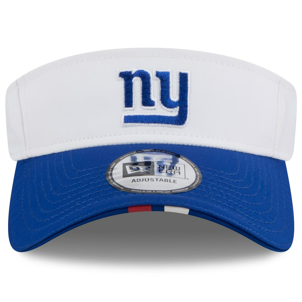 New York Giants New Era 2025 NFL Training Camp Adjustable Visor White/Royal