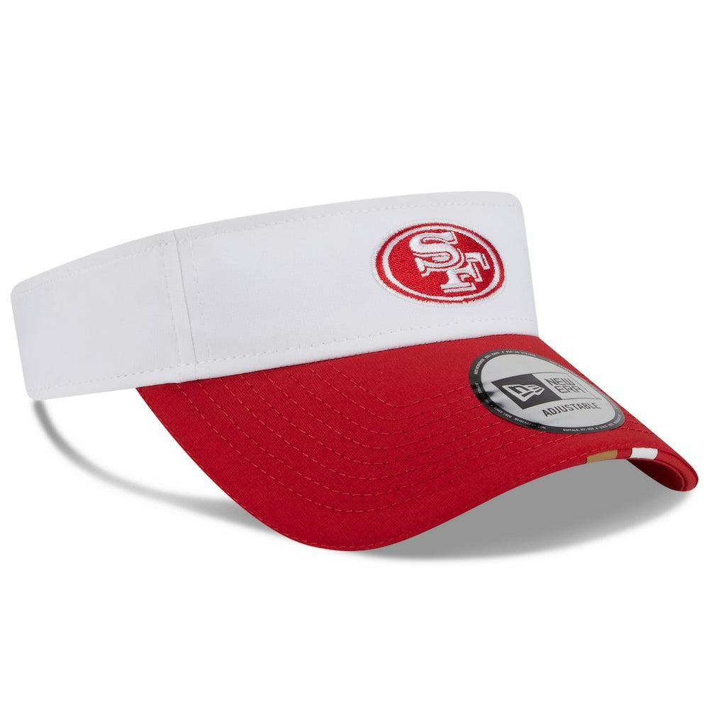 San Francisco 49ers New Era 2025 NFL Training Camp Adjustable Visor White/Scarlet