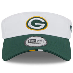 Green Bay Packers New Era 2025 NFL Training Camp Adjustable Visor White/Green