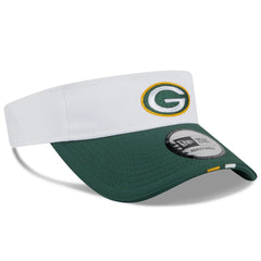 Green Bay Packers New Era 2025 NFL Training Camp Adjustable Visor White/Green