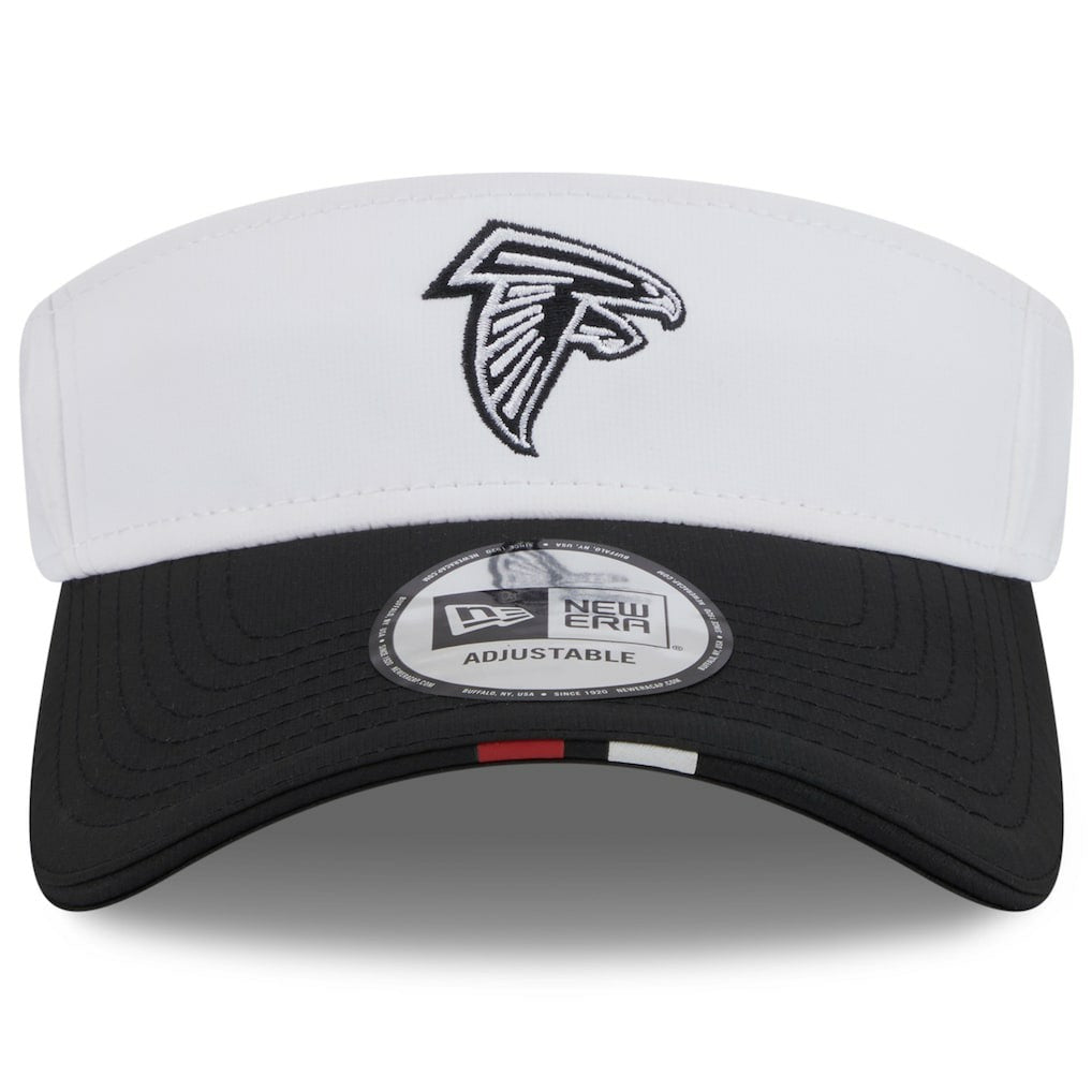 Atlanta Falcons New Era 2025 NFL Training Camp Adjustable Visor White/Black