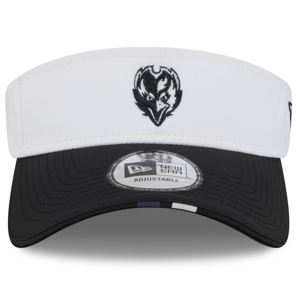 Baltimore Ravens New Era 2025 NFL Training Camp Adjustable Visor White/Black