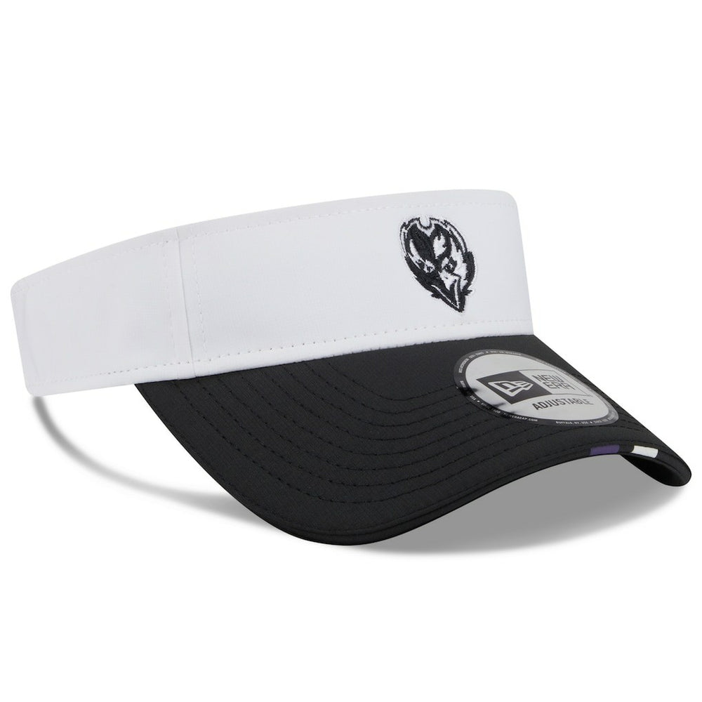 Baltimore Ravens New Era 2025 NFL Training Camp Adjustable Visor White/Black