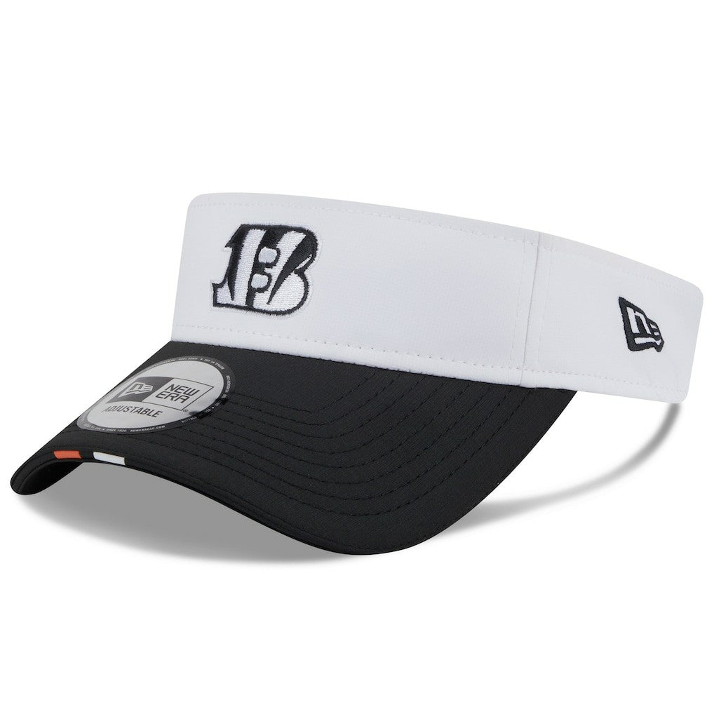 Cincinnati Bengals New Era 2025 NFL Training Camp Adjustable Visor White/Black