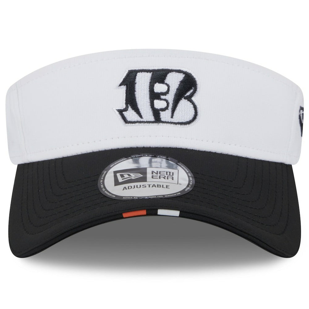 Cincinnati Bengals New Era 2025 NFL Training Camp Adjustable Visor White/Black