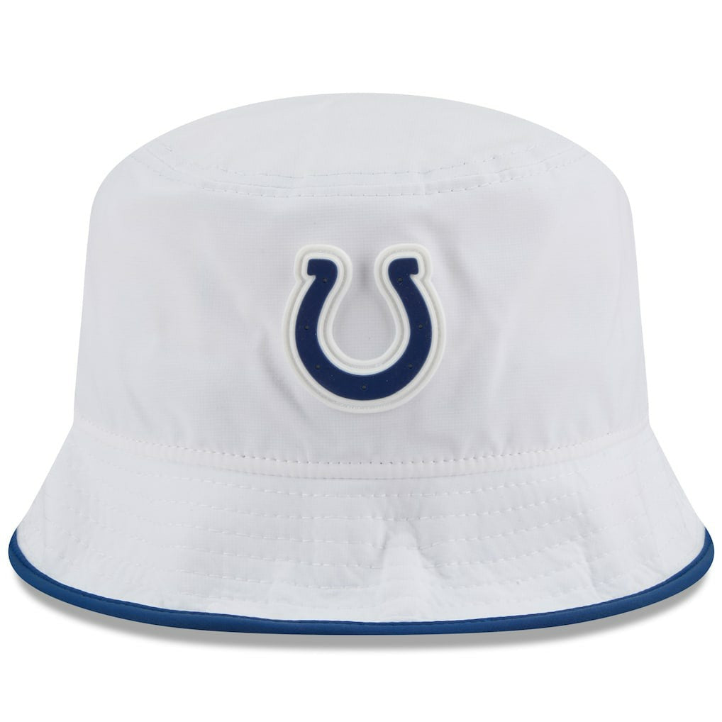 Indianapolis Colts New Era 2025 NFL Training Camp Stretch Bucket Hat White