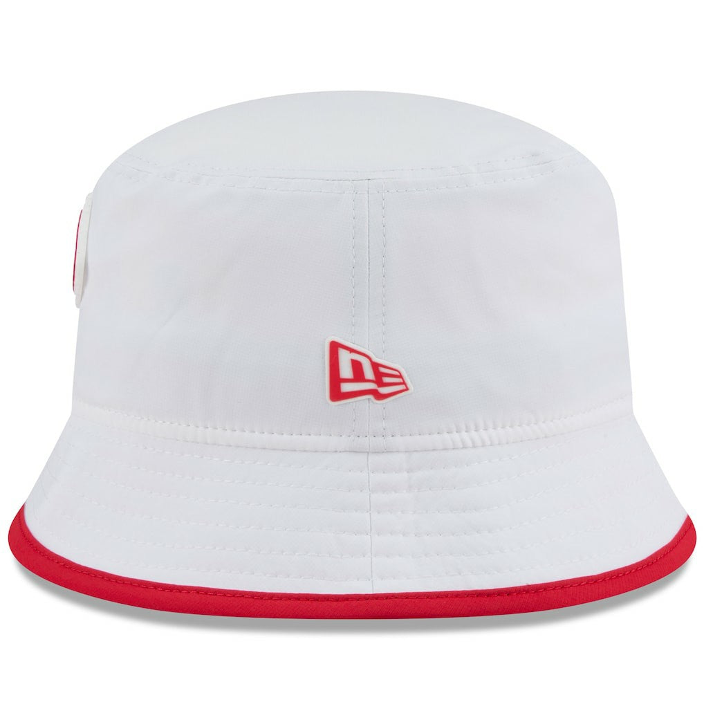 Kansas City Chiefs New Era 2025 NFL Training Camp Stretch Bucket Hat White