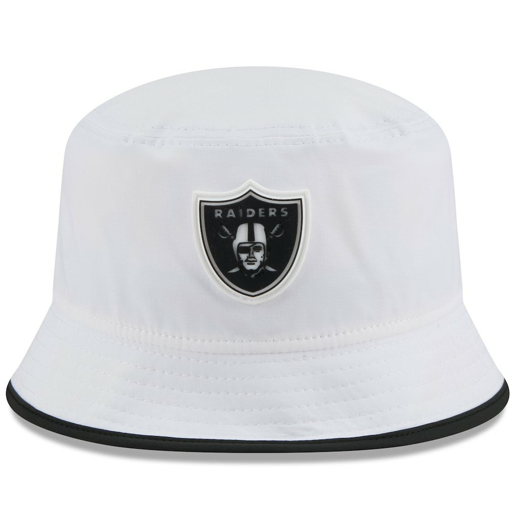 Las Vegas Raiders New Era 2025 NFL Training Camp Stretch Bucket Hat White