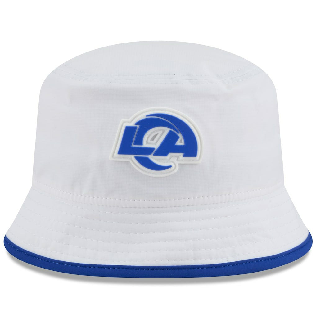 Los Angeles Rams New Era 2025 NFL Training Camp Stretch Bucket Hat White