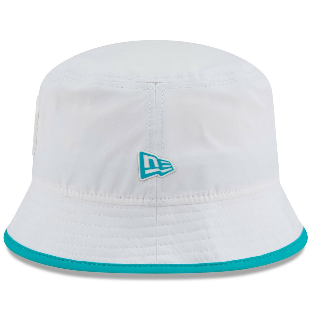 Miami Dolphins New Era 2025 NFL Training Camp Stretch Bucket Hat White