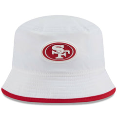 San Francisco 49ers New Era 2025 NFL Training Camp Stretch Bucket Hat White