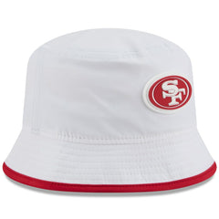 San Francisco 49ers New Era 2025 NFL Training Camp Stretch Bucket Hat White