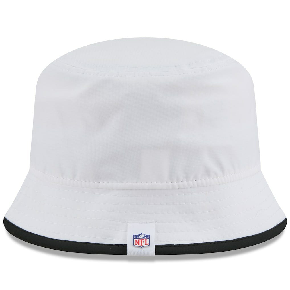 Pittsburgh Steelers New Era 2025 NFL Training Camp Stretch Bucket Hat White