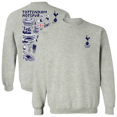 Tottenham Hotspur Vive La Fete Women's Impressions Artwork Pullover Sweatshirt Gray sale