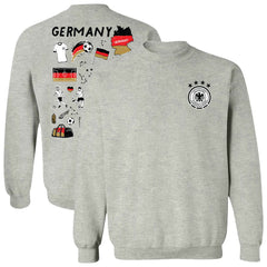 Germany National Team Vive La Fete Women's Impressions Artwork Pullover Sweatshirt Gray sale