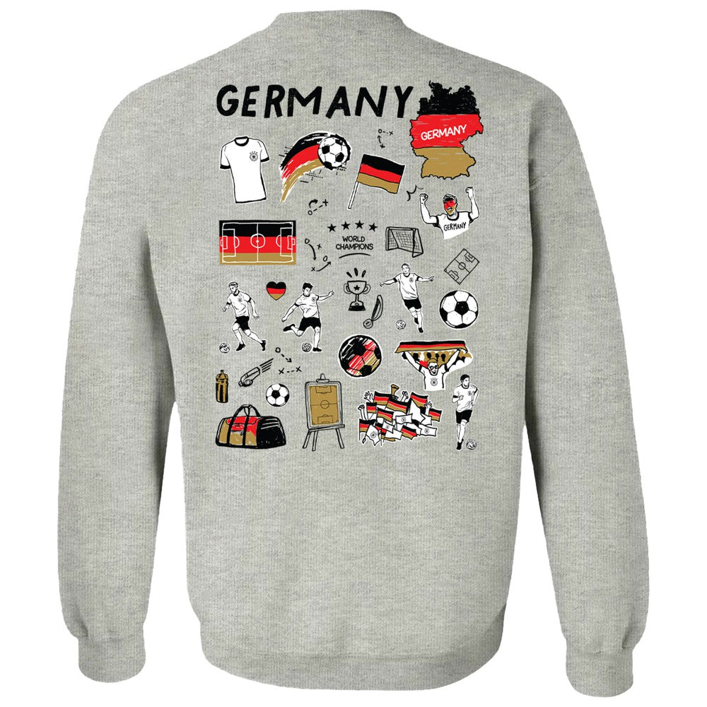 Germany National Team Vive La Fete Women's Impressions Artwork Pullover Sweatshirt Gray sale