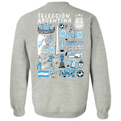 Argentina National Team Vive La Fete Women's Impressions Artwork Pullover Sweatshirt Gray