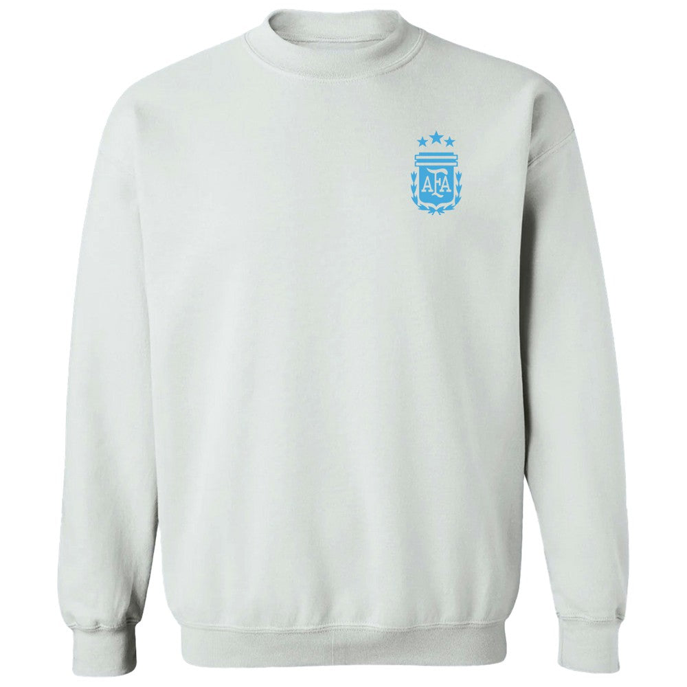 Argentina National Team Vive La Fete Women's Impressions Artwork Pullover Sweatshirt White