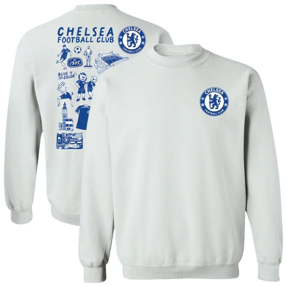 Chelsea Vive La Fete Women's Impressions Artwork Pullover Sweatshirt White sale