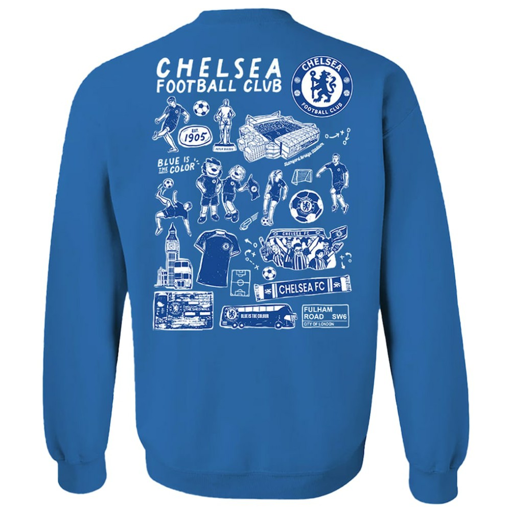Chelsea Vive La Fete Women's Impressions Artwork Pullover Sweatshirt Blue sale